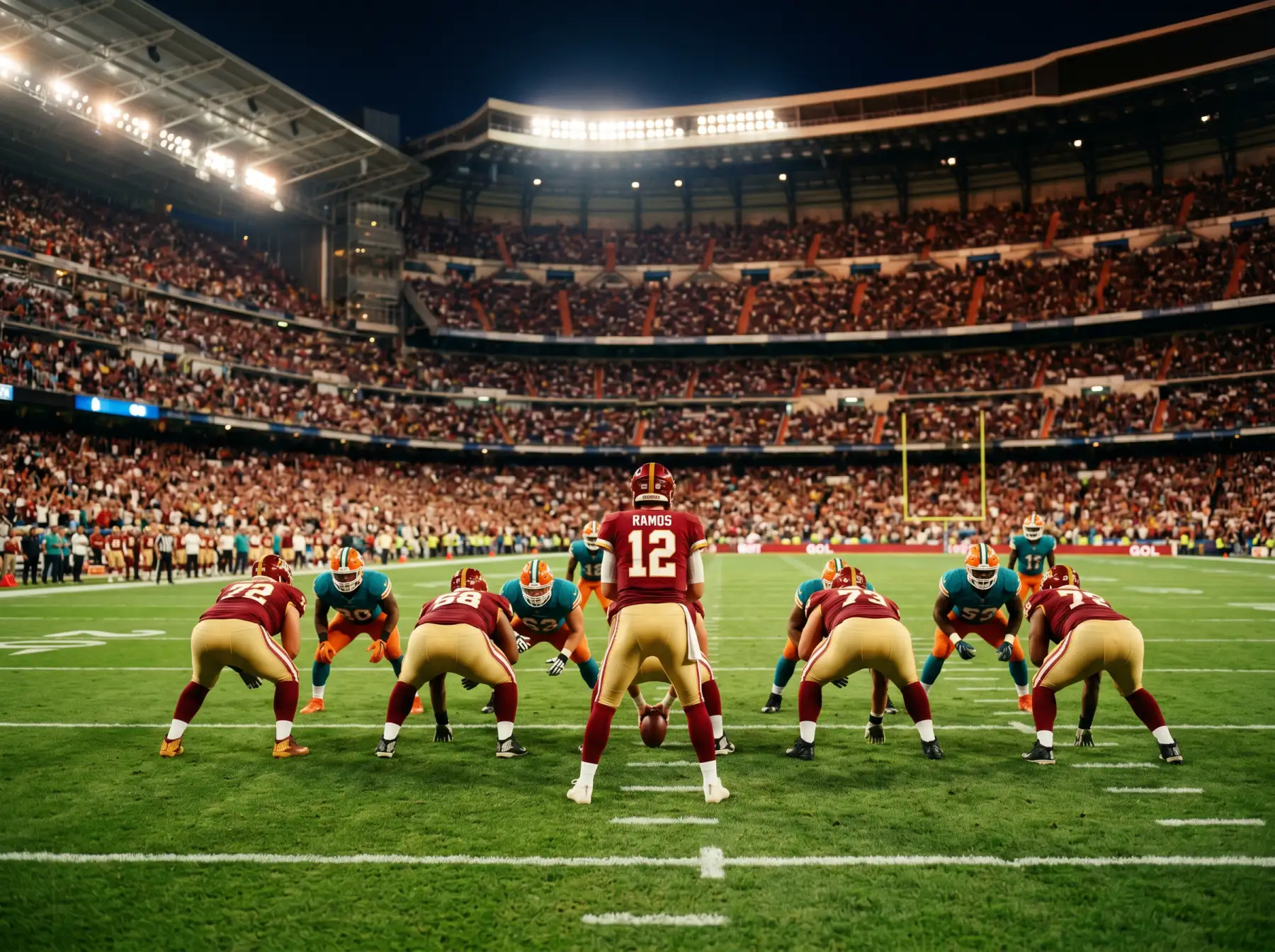 Estadio Santiago Bernabéu durante el partido de la NFL en Madrid 2025