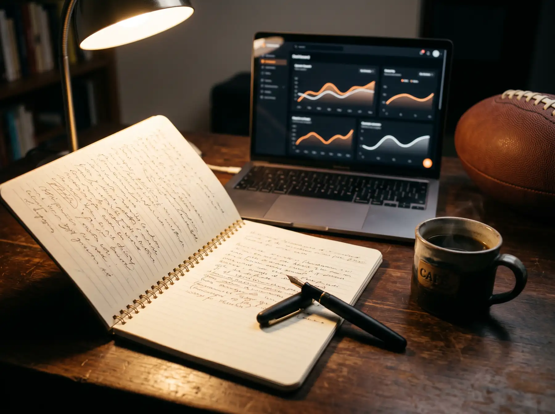 Cuaderno con anotaciones de cuotas y unidades junto a un ordenador portátil