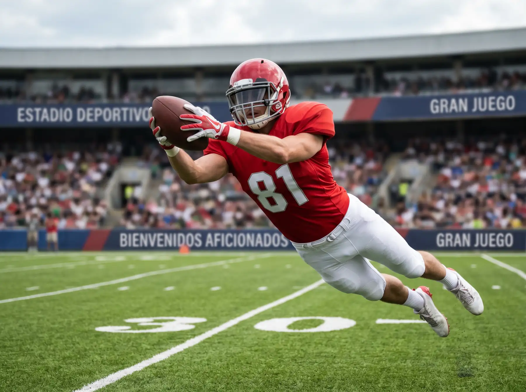 Panel de props NFL con líneas de yardas de recepción, targets y anytime touchdown para receptores y running backs